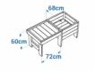 OPTION TABLE DE REMPOTAGE EN PROLONGEMENT POUR MINI JARDIN