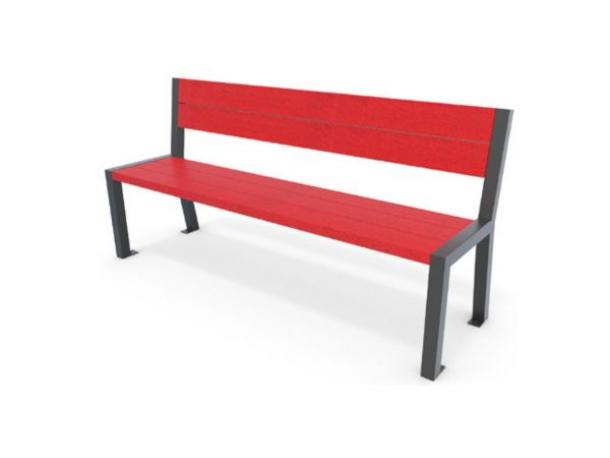 banc color lames en plastique recycle