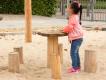 TABLE RONDE ET TABOURET EN ROBINIER 1-8 ANS